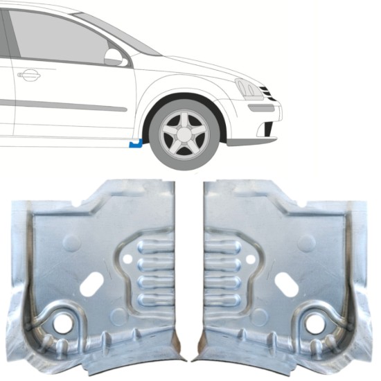 Reparatiepaneel uiteinde dorpel voor Volkswagen Golf 5 2003-2009 / Links + Rechts / Set 14909 Reparatiepaneel uiteinde dorpel voor Volkswagen Golf 5 2003-2009 / Links + Rechts / Set 14909