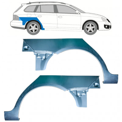 Reparatiepaneel achterspatbord voor Volkswagen Golf 5 Variant 2007-2010 / Links / Rechts / Links + Rechts / Set 12907