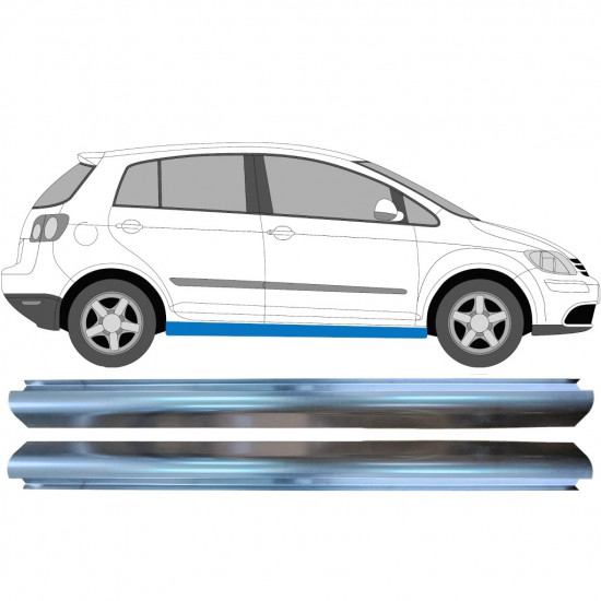 Reparatie dorpel voor VW Golf Plus 2005- / Links = Rechts (symmetrisch) / Set 10484