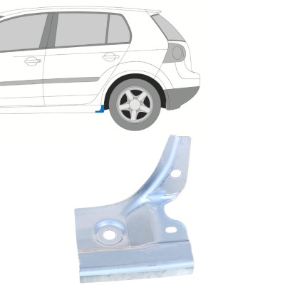 Reparatiepaneel uiteinde dorpel voor Volkswagen Golf 5 2003-2009 / Links 16113