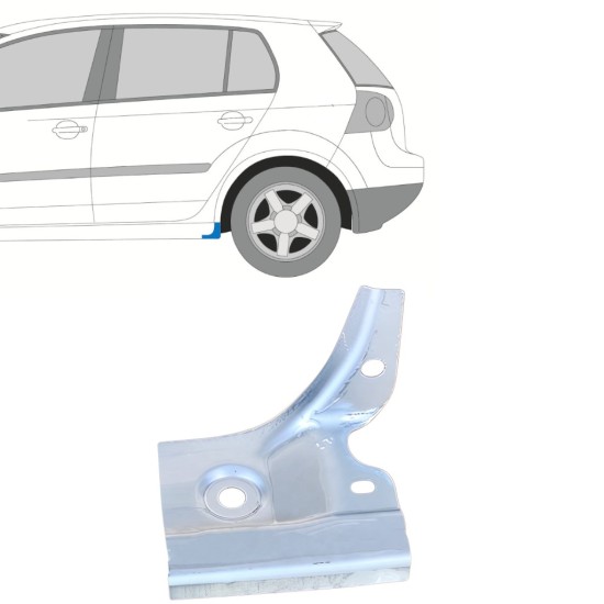 Reparatiepaneel uiteinde dorpel voor Volkswagen Golf 5 2003-2009 / Links 16113