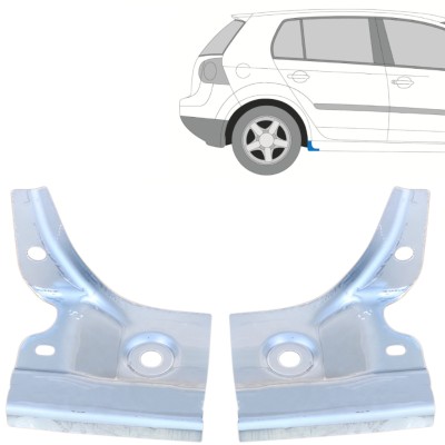 Reparatiepaneel uiteinde dorpel voor Volkswagen Golf 5 2003-2009 / Links + Rechts / Set 16114