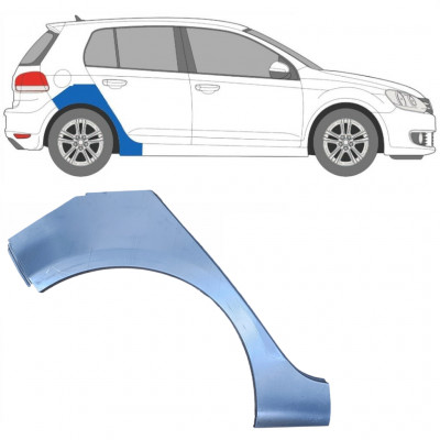 Reparatiepaneel achterspatbord voor VW Golf 6 2008-2014 / Rechts 6302