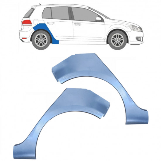 Reparatiepaneel achterspatbord voor VW Golf 6 2008-2014 / Links + Rechts / Set 9427