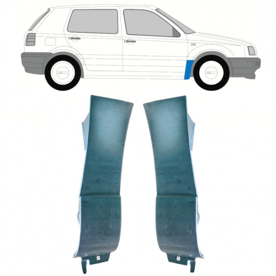 Reparatiepaneel voorspatbord voor Volkswagen Golf 3 1991-1998 / Links + Rechts / Set 12979