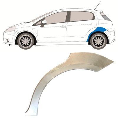 Reparatiepaneel achterspatbord voor Fiat Grande Punto Evo 2005- / Links 14760