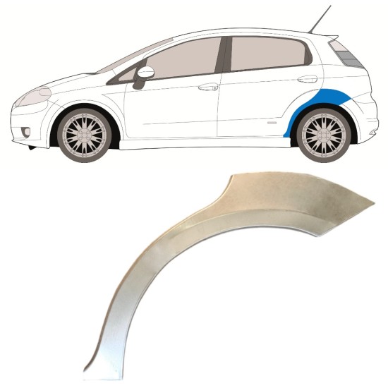 Reparatiepaneel achterspatbord voor Fiat Grande Punto Evo 2005- / Links 14760