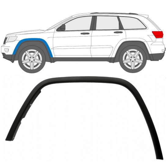Spatbord sierlijst wielkast voor Jeep Grand Cherokee 2010-2021 / Links 12949