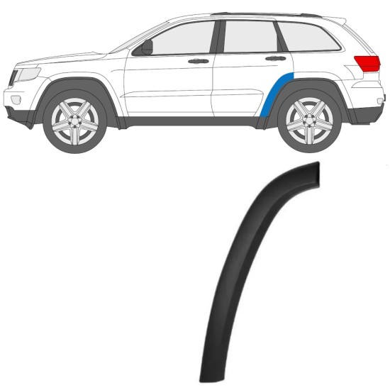 Zijlijst sierlijst achterspatbord voor Jeep Grand Cherokee 2010-2021 / Links 15852