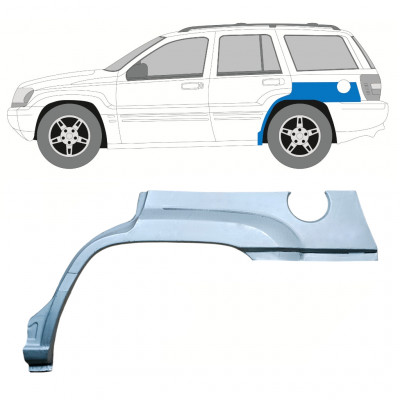 Reparatiepaneel achterspatbord voor Jeep Grand Cherokee 1998-2005 / Links 7668