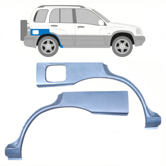 Reparatiepaneel achterspatbord voor Suzuki Grand Vitara 1997-2005 / Links + Rechts / Set 10135