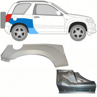 Reparatiepaneel dorpel + achterspatbord voor Suzuki Grand Vitara 2005-2012 / Rechts / Set 10840