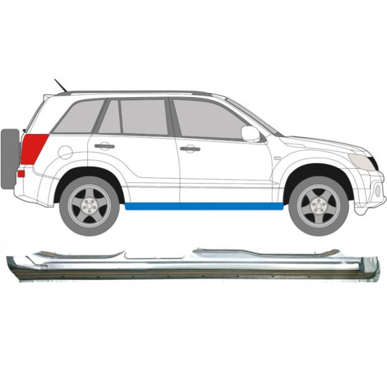 Volledige dorpel voor Suzuki Grand Vitara 2005-2012 / Rechts 6104