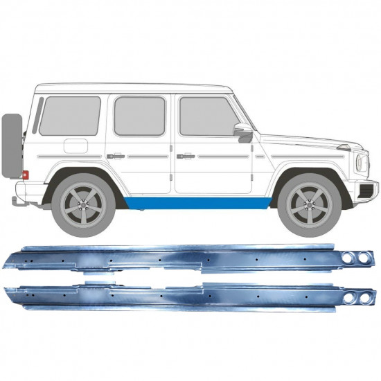 Reparatie dorpel voor Mercedes G-Class 1979- / Links + Rechts / Set 9441