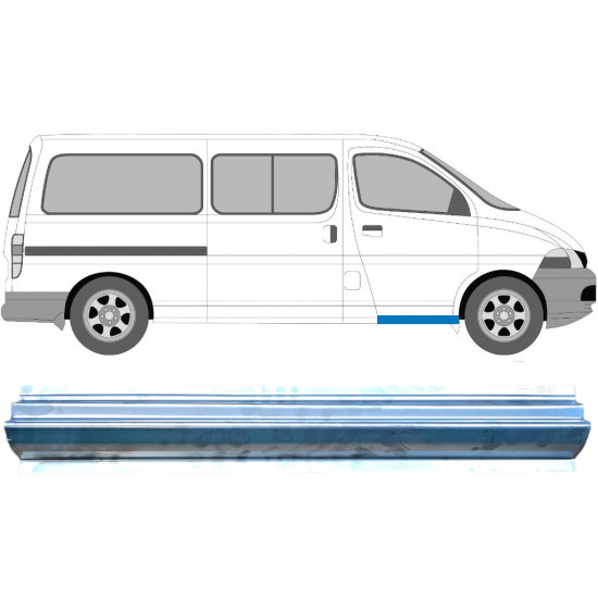 Reparatie dorpel voor Toyota Hiace 1995-2006 / Links = Rechts (symmetrisch) 5902