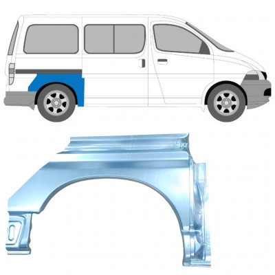 Reparatiepaneel achterspatbord voor Toyota Hiace 1995-2006 / Rechts 7068