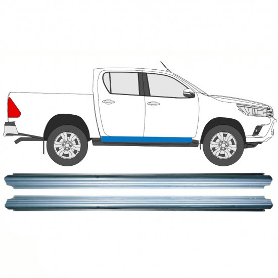 Reparatie dorpel voor Toyota Hilux 2015- / Links = Rechts (symmetrisch) / Set 10140