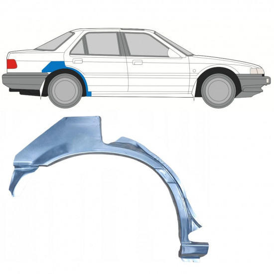 Reparatiepaneel achterspatbord voor Honda Accord 1985-1989 / Rechts 7597