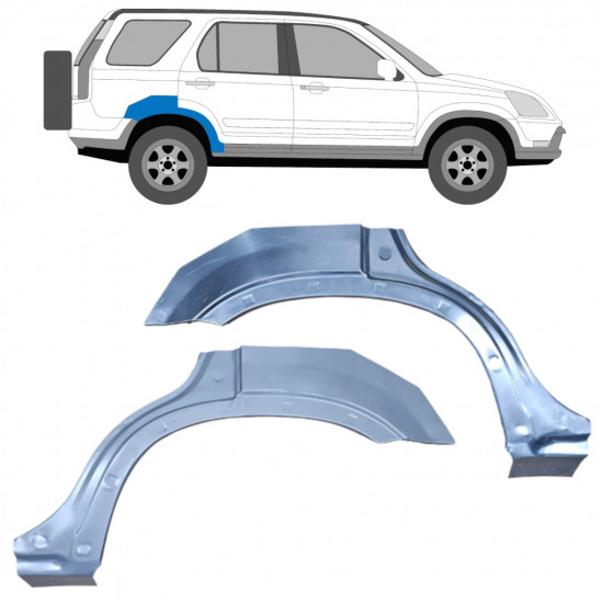 Reparatiepaneel achterspatbord voor Honda CRV 2002-2006 / Links + Rechts / Set 9658