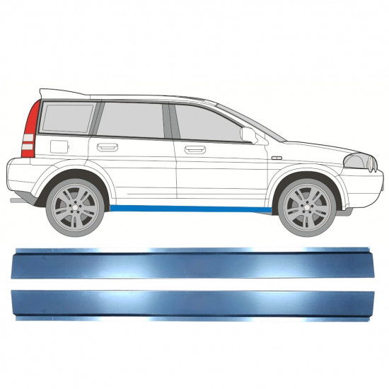 Binnenste reparatie dorpel voor Honda HRV 1999-2006 / Links = Rechts (symmetrisch) / Set 10382