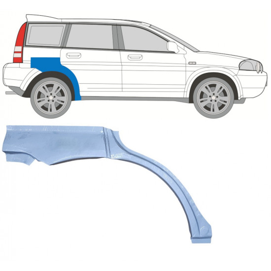 Reparatiepaneel achterspatbord voor Honda HRV 1999-2006 / Rechts 5848