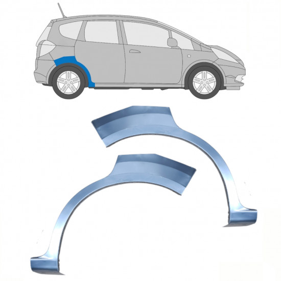 Reparatiepaneel achterspatbord voor Honda Jazz GE 2008-2015 / Links + Rechts / Set 10297