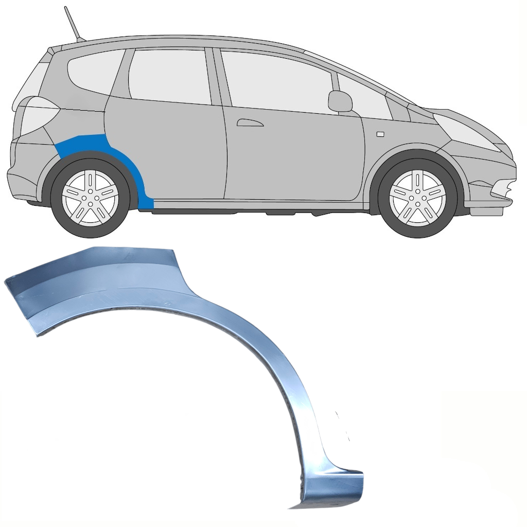 Reparatiepaneel Achterspatbord Voor Honda Jazz 2008-2015 / Rechts 8478