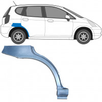 Reparatiepaneel achterspatbord voor Honda Jazz Gd 2002-2008 / Rechts 6179