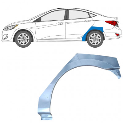 Reparatiepaneel achterspatbord voor Hyundai Accent 2010- / Links 12803