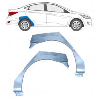 Reparatiepaneel achterspatbord voor Hyundai Accent 2010- / Links / Rechts / Links / Rechts 12804