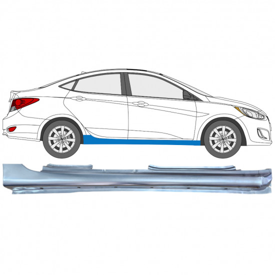 Volledige dorpel voor Hyundai Accent 2010- / Rechts 12799