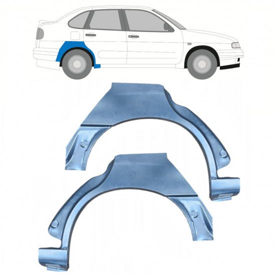 Reparatiepaneel achterspatbord voor Seat Ibiza Cordoba 1993-2002 / Links + Rechts / Set 10653