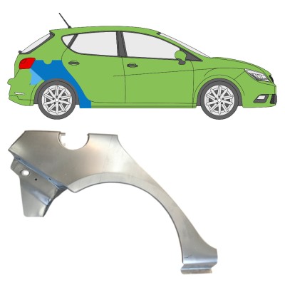 Reparatiepaneel achterspatbord voor Seat Ibiza 2008-2017 / Rechts 14607