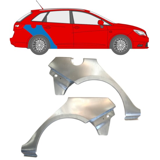Reparatiepaneel achterspatbord voor Seat Ibiza 2008-2017 / Links + Rechts / COMBI / Set 14609