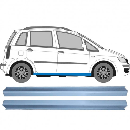 Reparatie dorpel voor Fiat Idea 2004-2011 / Links = Rechts (symmetrisch) / Set 9548