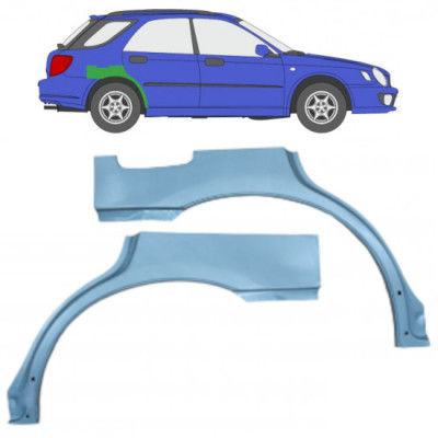 Reparatiepaneel achterspatbord voor Subaru Impreza Gg 2000-2007 / Links + Rechts / Set 10463