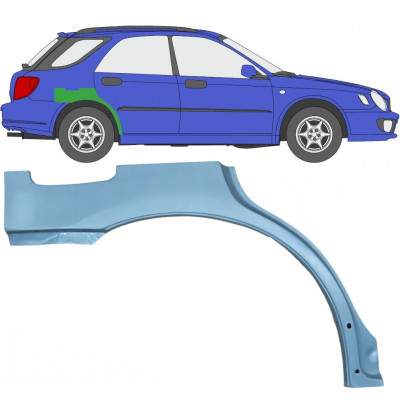 Reparatiepaneel achterspatbord voor Subaru Impreza Gg 2000-2007 / Rechts 5918