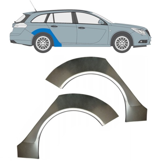 Reparatiepaneel achterspatbord voor Opel Insignia 2008-2017 / Links + Rechts / COMBI / Set 16800