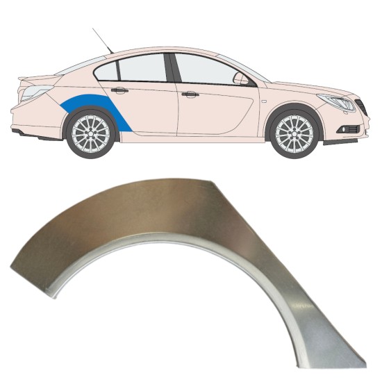 Reparatiepaneel achterspatbord voor Opel Insignia 2008-2017 / Rechts 15043