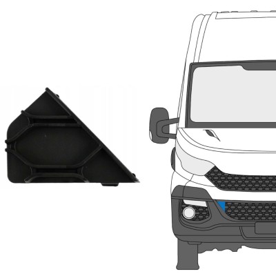 Afdekkingen voorbumper voor Iveco Daily 2014-2019 / Rechts 16238