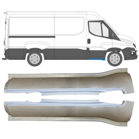 Reparatiepaneel voorste dorpel voor Iveco Daily 2014-2019 / Links + Rechts / Set 16142