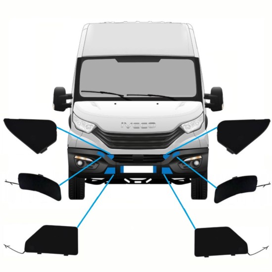 Afdekkingen voorbumper voor Iveco Daily 2014-2016 / Set 10292