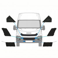 Afdekkingen voorbumper voor Iveco Daily 2014-2019 10293