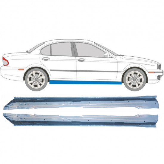 Volledige dorpel voor Jaguar X-Type 2001-2009 / Links + Rechts / Set 9201