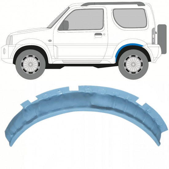 Reparatiepaneel achterste wielkast voor Suzuki Jimny 1998-2018 / Links 10231