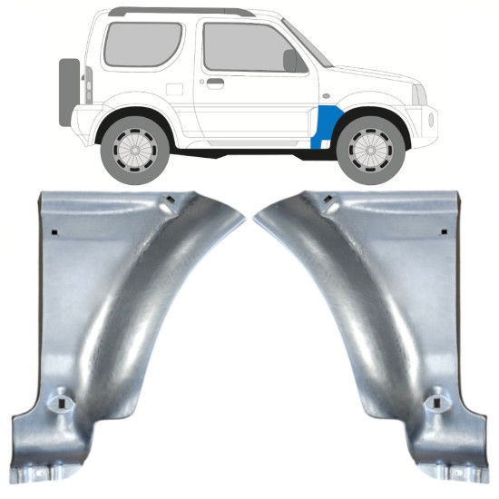 Reparatiepaneel voorspatbord voor Suzuki Jimny 1998-2018 / Links + Rechts / Set 15861
