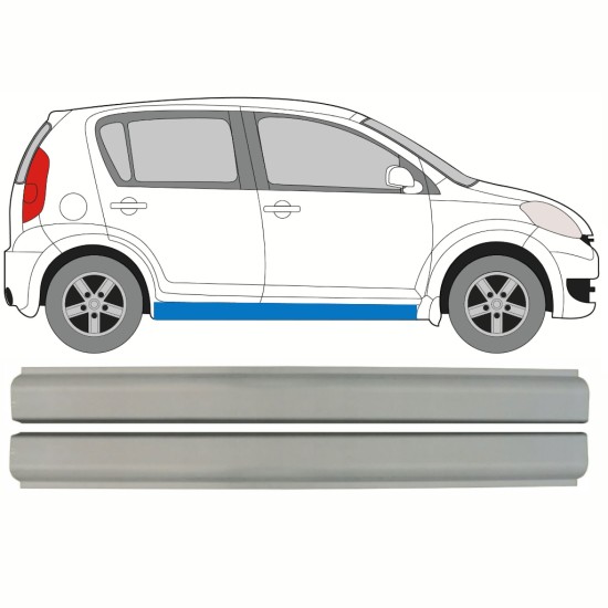 Reparatie dorpel voor Subaru Justy 2007-2011 / Links = Rechts (symmetrisch) / Set 10240