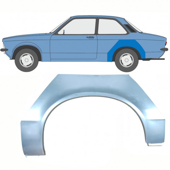 Reparatiepaneel achterspatbord voor Opel Kadett C 1973-1979 / Links 8785