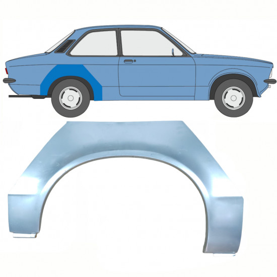 Reparatiepaneel achterspatbord voor Opel Kadett C 1973-1979 / Rechts 8784