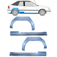 Reparatiepaneel dorpel + achterspatbord voor Opel Kadett E 1987-1993  CABRIO / Set 12585